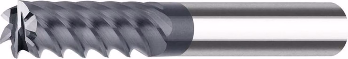 Fresa extra lunga in metallo duro integrale AlTiN+ Z6 a 45 gradi 10mm FORTIS