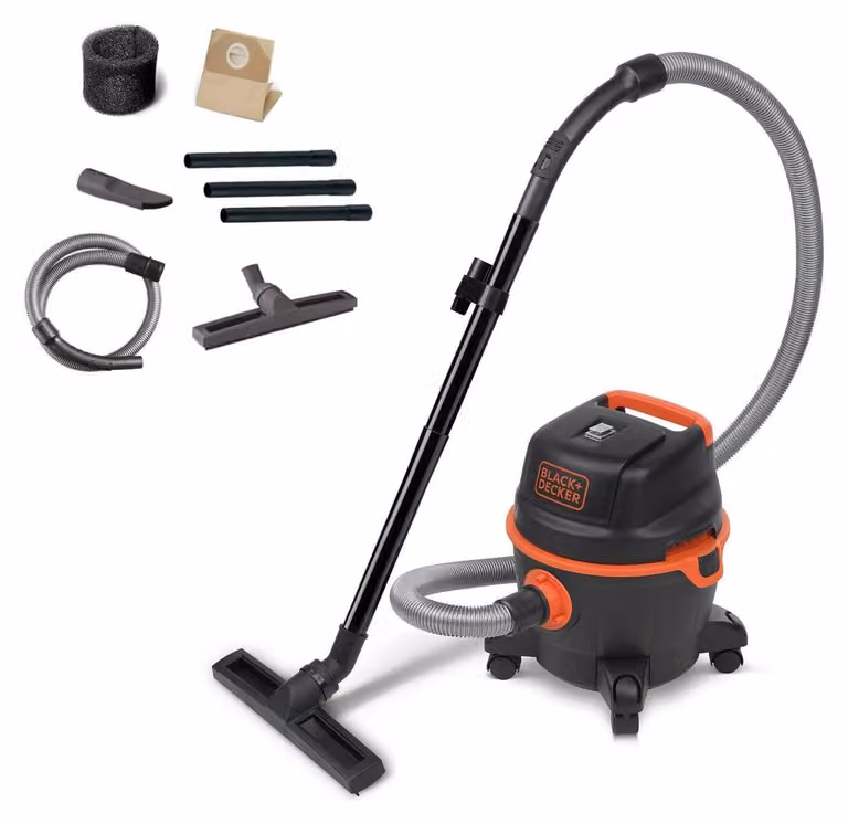 Aspirapolvere a umido e a secco BLACK+DECKER - 1200W - 15 litri - Nero - Arancione
