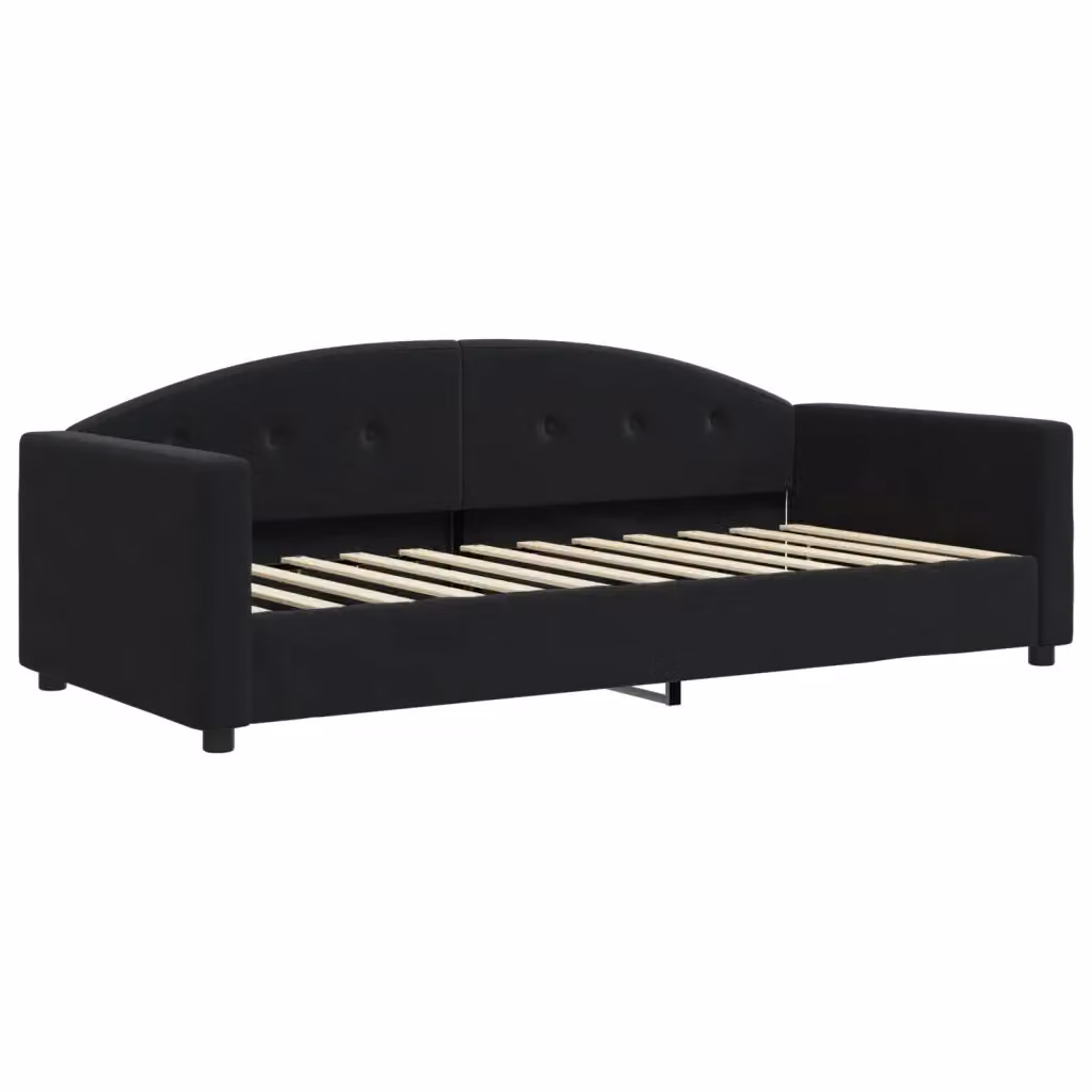 Letto da giorno moderno vidaXL in velluto nero – 2