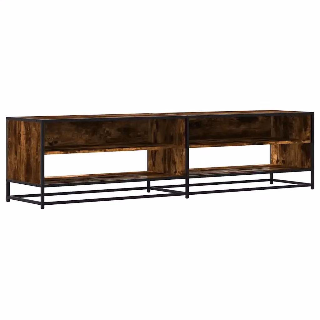 Mobile Porta TV Industrial vidaXL in Legno e Metallo, Colore Marrone, L/P/H: 180,5 x 40 x 46 cm – 2