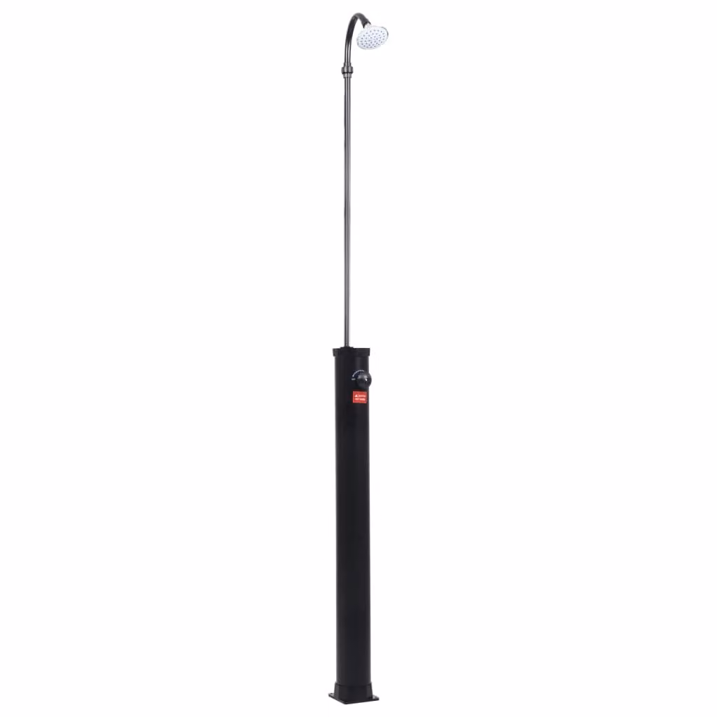 vidaXL Doccia solare da giardino nera 215 cm 8 L