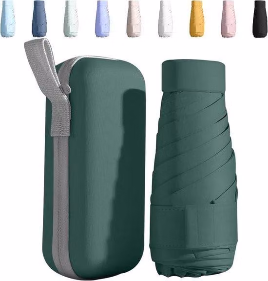 Mini ombrello compatto, ideale per i viaggi, nero, 1 pezzo