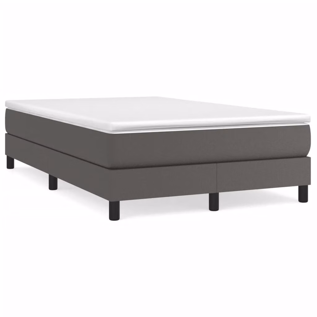 Struttura Letto a Rete a Molle Grigio 120x200 cm in Pelle finta