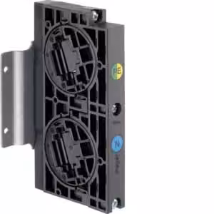 Supporto Hager PE/N, universaleN, 2P+piastra di montaggio, 2 pezzi UZ62MB2