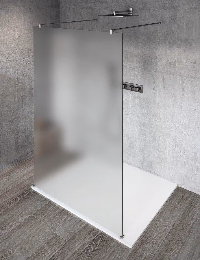 Pannello in vetro per cabina doccia Gelco VARIO CHROME, autoportante, effetto opaco, 1100 mm