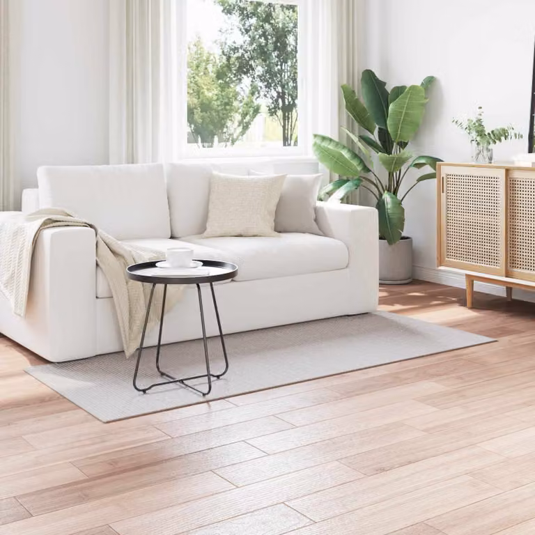 Tappeto per interni vidaXL LUGO moderno in poliestere, Crema e Grigio, L 80 cm x P 150 cm