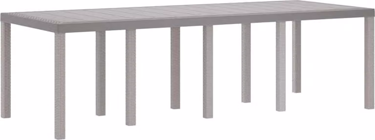 SYFAX™ Tavolo da Giardino Grigio chiaro 250 x 100 x 73 cm polyrattan