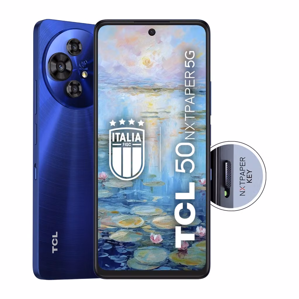 Smartphone TCL 50 Nxtpaper 5G Blu, Schermo da 17,2 cm (6.78"), 256 GB, 8 GB, Android 14, Doppia SIM, USB Tipo-C, Batteria 5010 mAh - TCT702D-2CLCA112 – 2