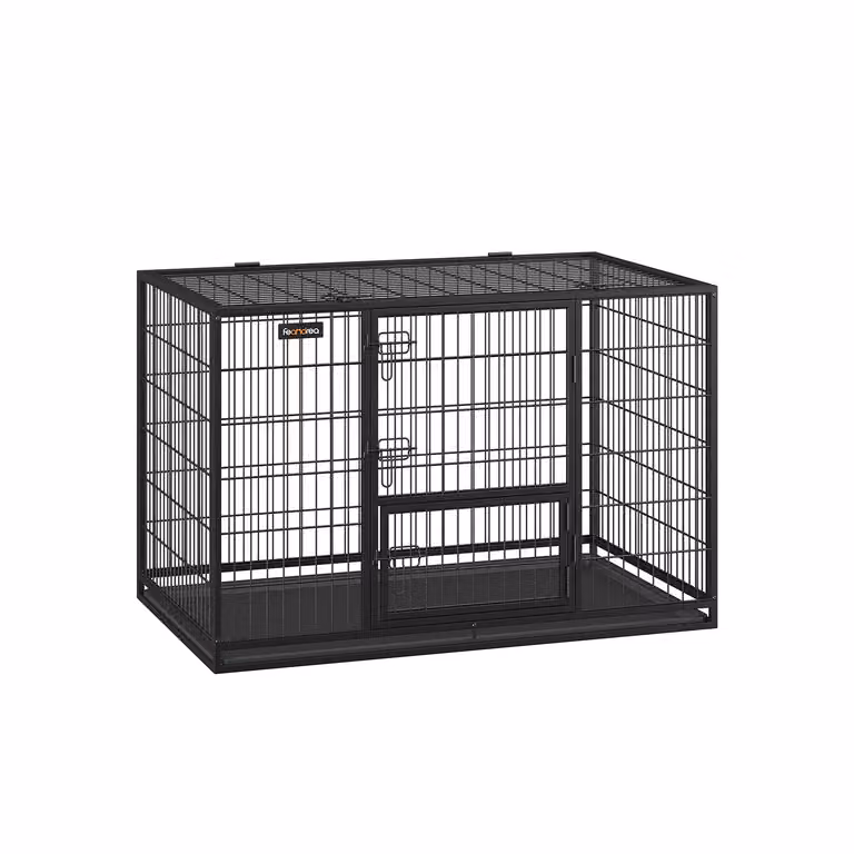 Gabbia per Cani 122 x 74,5 x 80,5 cm Nero