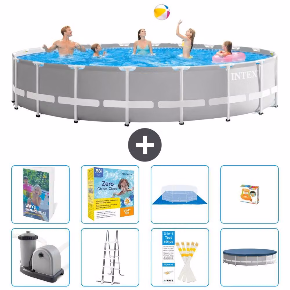 Struttura per piscina a forma di prisma - 610x132 cm - composta da 7 elementi - modello S529