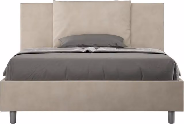 Letto Matrimoniale Francese 140x190 cm Senza Rete Antea Sabbia