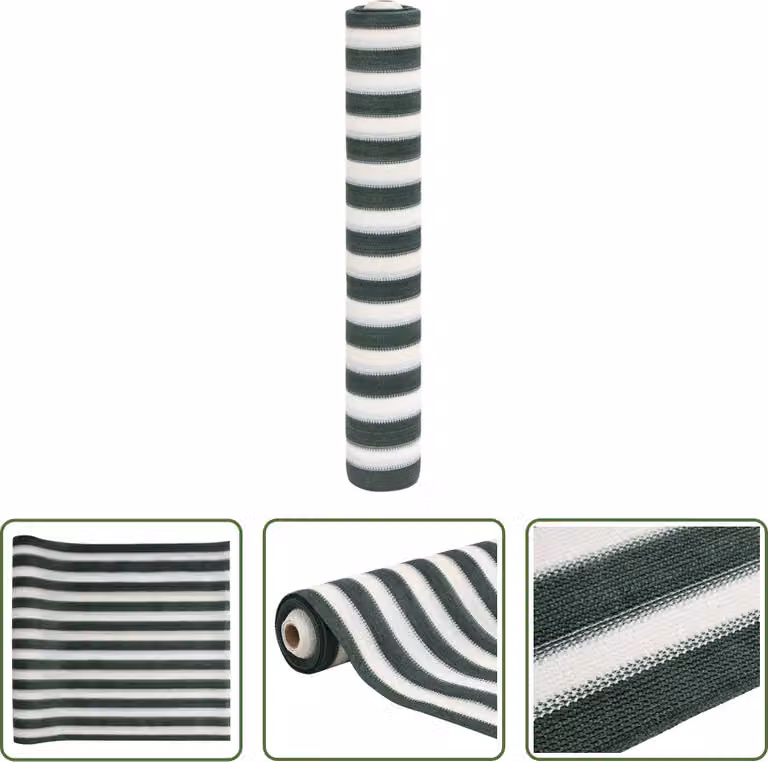 Il paravento The Living Store verde e bianco 1,5x25 m HDPE 195 g/m²