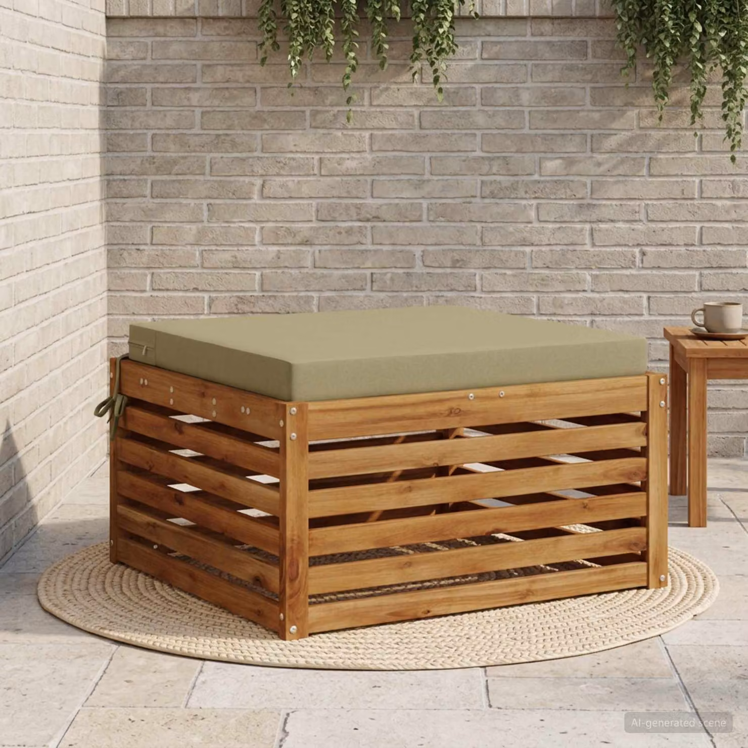 Cuscino per sedia vidaXL SOEST verde in poliestere con rivestimento lavabile e resistente ai raggi UV