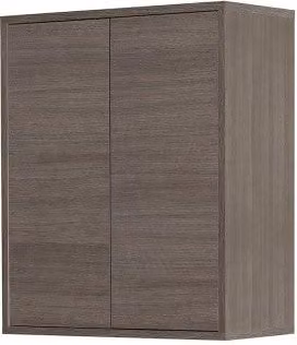 Pensile bagno sospeso Way con 2 ante e ripiano interno in rovere scuro opaco L: 60 cm, H: 72 cm, P: 30 cm