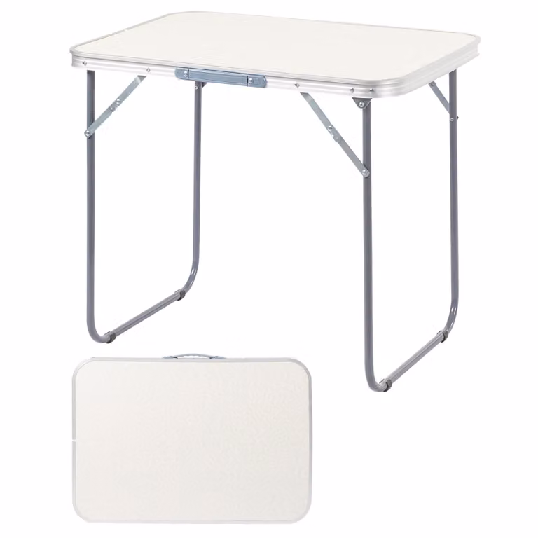 FCH Tavolo pieghevole da campeggio tavolo multifunzionale 70x50x60cm bianco