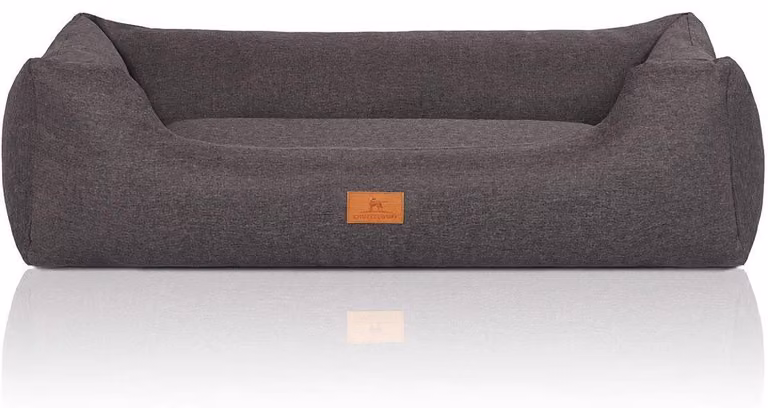 Cuccia per cani in velluto - XXL, 120 x 85 cm - Imbottitura in memory foam - Grigia - Rettangolare - Adatta a cani di taglia grande e media