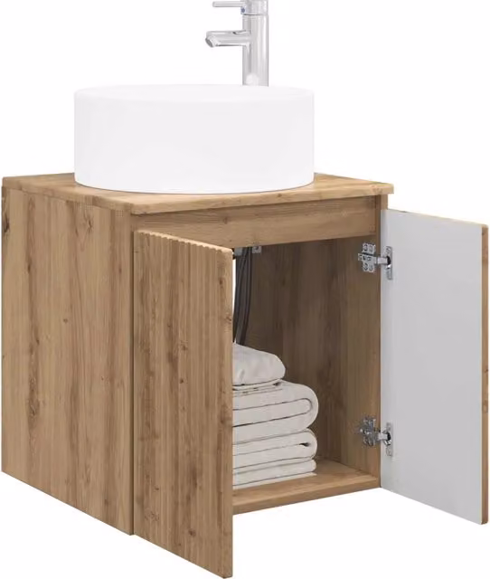 Mobile Lavabo | Armadio Lavabo da parete Rovere Artigianale