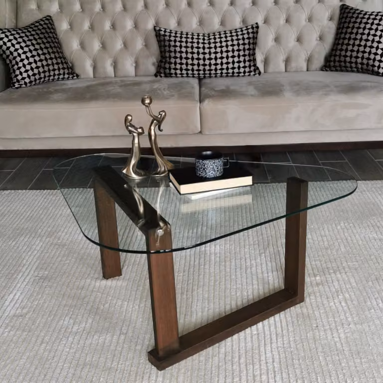 Skye Decor, Cam Orta Sehpa S302, tavolini, noce, legno, 96 x 41 x 81 cm