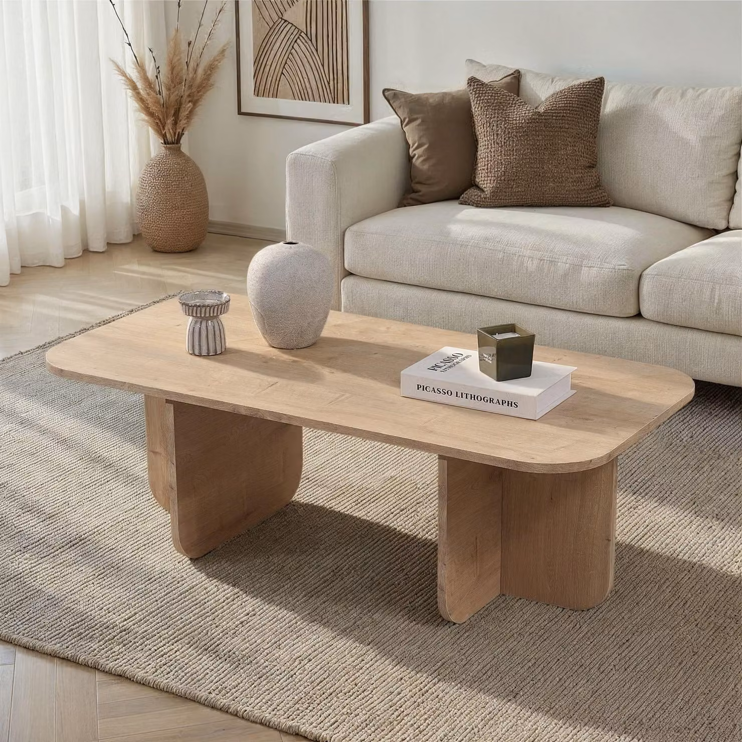 Skye Decor, Akira - Sapphire Oak, tavolino, rovere zaffiro, 100% pannello truciolare rivestito in melamina, 120 x 60 x 41 cm