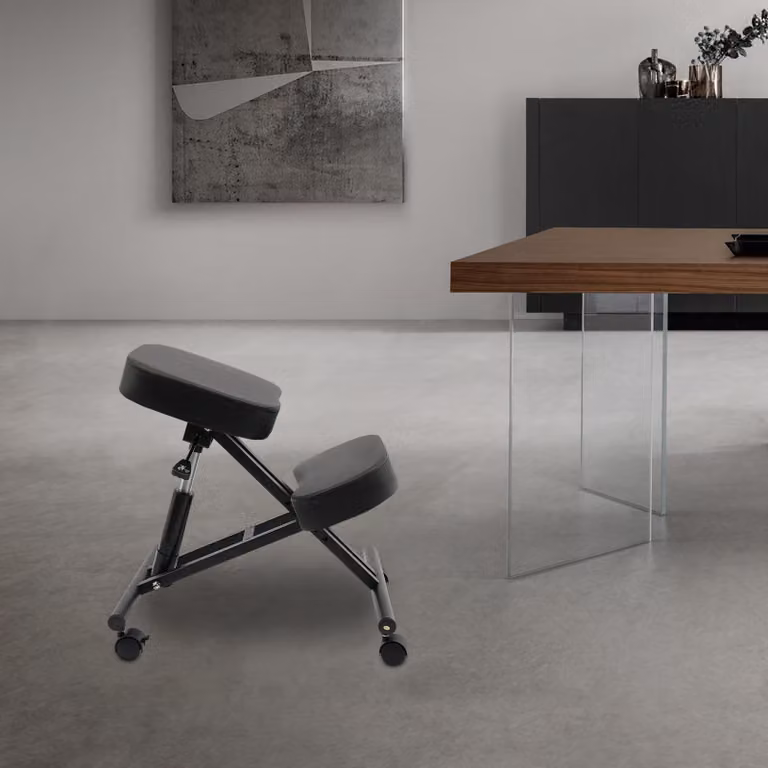 Sgabello ergonomico per seduta a ginocchia - Altezza regolabile da 50 a 60 cm - Capacità di carico: 100 kg