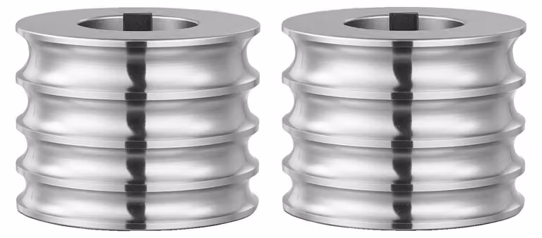 VEVOR: Rulli di ricambio e accessori per laminatoi. 2 rulli con 4 diverse dimensioni di scanalature, accessori per strumenti di creazione di gioielli fai-da-te. Realizzati in acciaio legato di alta qualità, ideali per la laminazione di metalli duttili com