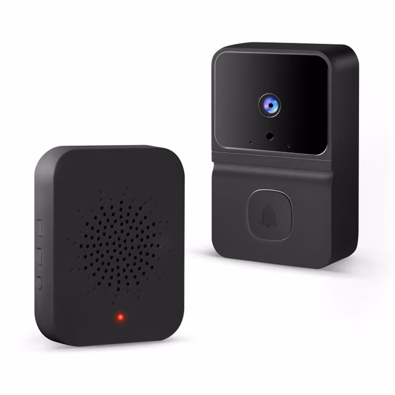 Kit videocitofonico intelligente - Wi-Fi, con batteria - HD - Nero