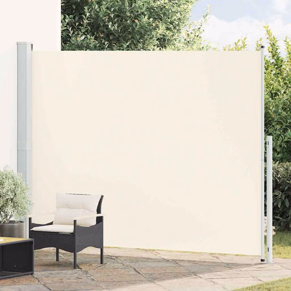 vidaXL Tenda Laterale Retrattile per Patio 220x314 cm Crema