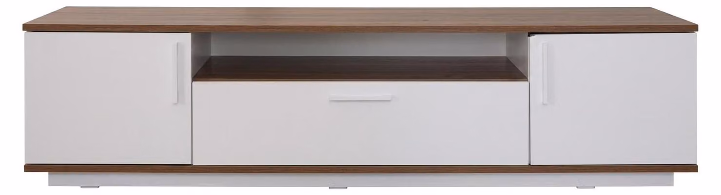 Supporto TV bianco in legno, mobile porta TV, consolle TV, mobili moderni per il soggiorno