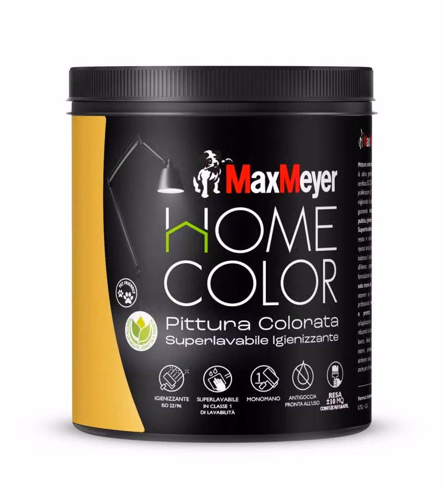 MaxMeyer Idropittura Superlavabile Igienizzante Curcuma 750 ml Opaca