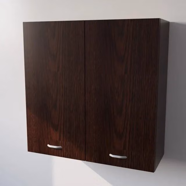Pensile da cucina Calandrelli con 2 ante in legno marrone, H 90 x L 90 x P 33 cm
