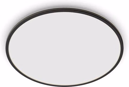Lampada da soffitto per bagno dal design sottile, LED bianco caldo, IP54, resistente all'acqua, nera