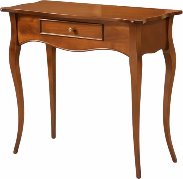 Consolle in legno stile arte povera con 1 cassetto marrone L: 87 cm, P: 38 cm, H: 77 cm - Mobili 2G – 1