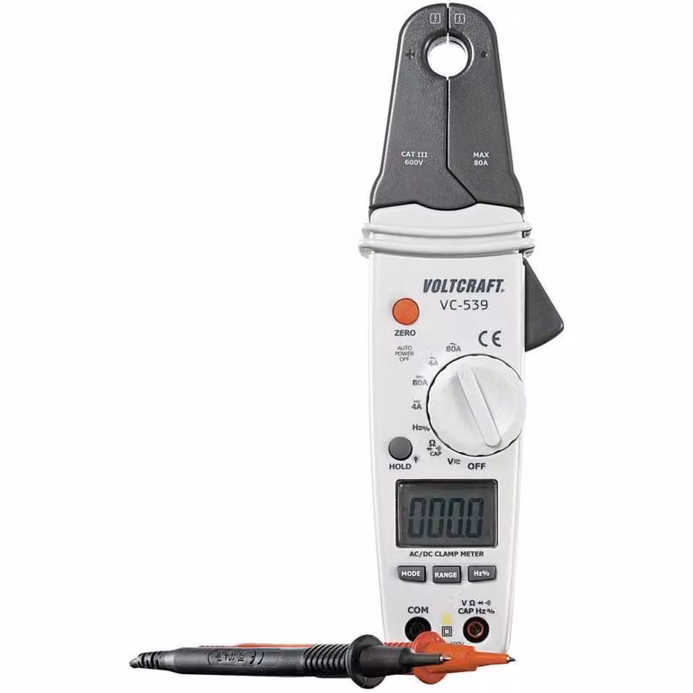 Voltcraft Stromzange, Hand-Multimeter digital VC-539 CAT III 600 V Anzeige (Counts): 4000 (VC-539)