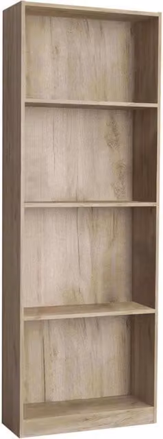 Libreria Line Olmo GIORDANOSHOP in Truciolare Bilaminato Rovere Grigio L: 60 cm, P: 24 cm, H: 170 cm – 1