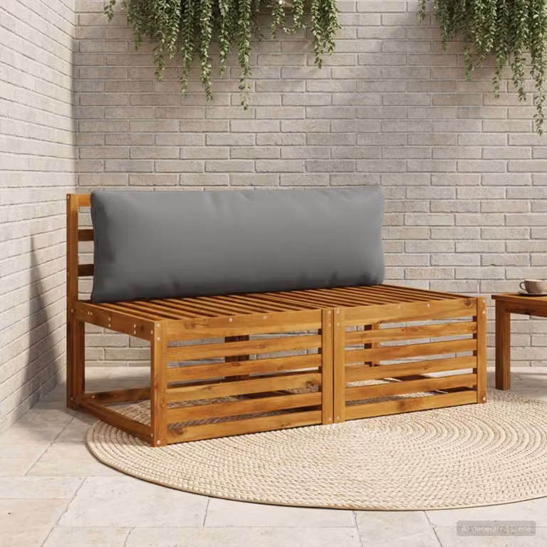 Cuscino per schiena vidaXL PUTTEN rettangolare in poliestere antracite con rivestimento lavabile e resistente ai raggi UV