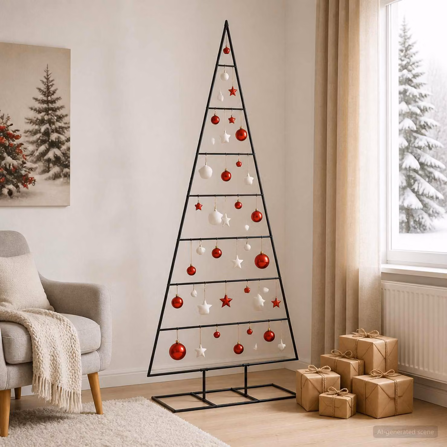 vidaXL Albero di Natale in metallo KUOPIO 180 cm Metallo Nero
