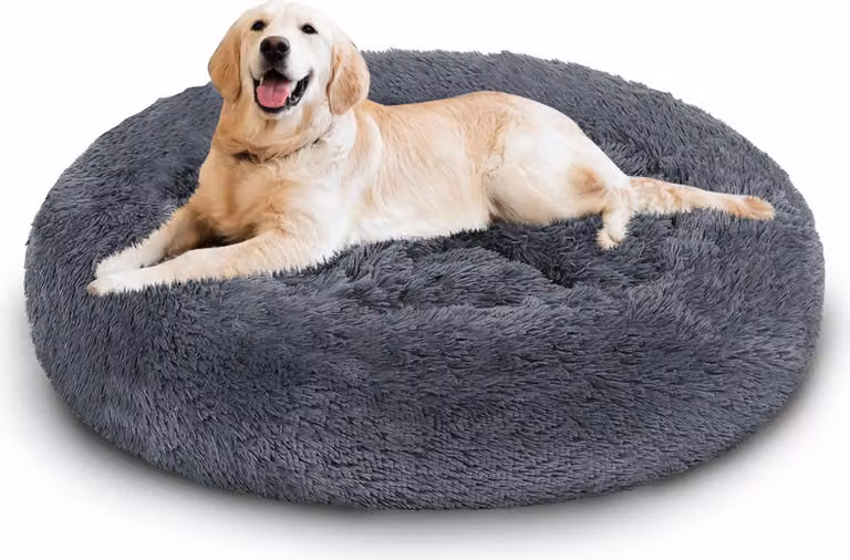 Clanmacy cane letto peluche posto letto cane cuscino gatto lavabile antiscivolo confortevole 80cm grigio scuro
