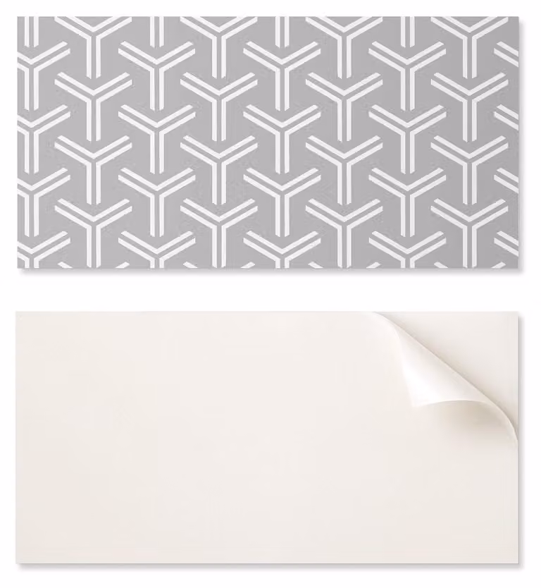 Pannello in vinile autoadesivo con stampa, dimensioni 100x50 cm, motivo geometrico a forma di freccia