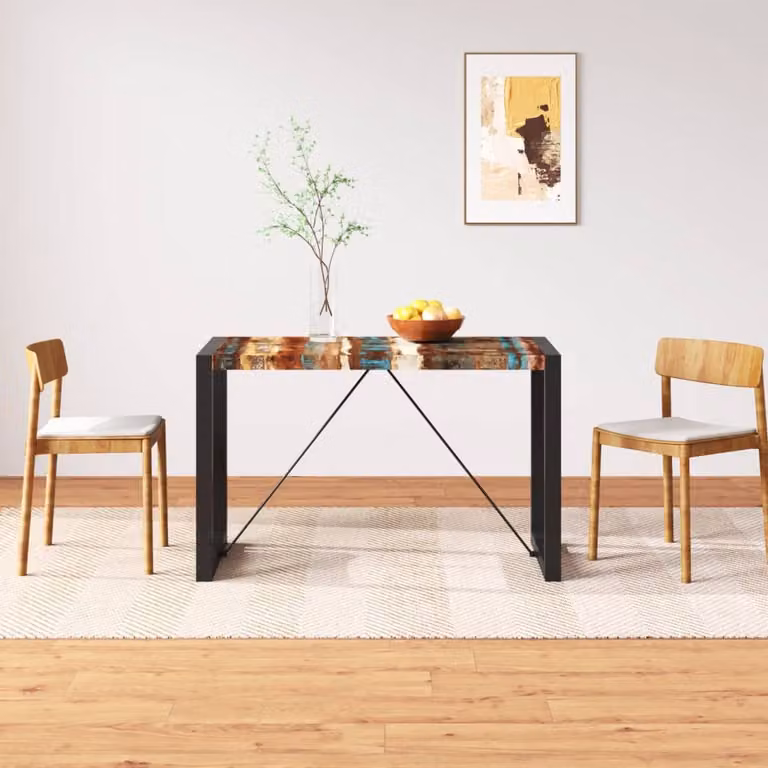Maison Exclusive - Tavolo da pranzo in legno massello, stile rustico, 120 cm