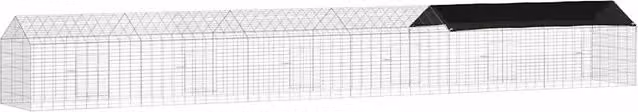 Gabbia per conigli in acciaio zincato argento CFW8051425 L: 600 cm, P: 78 cm, H: 78 cm