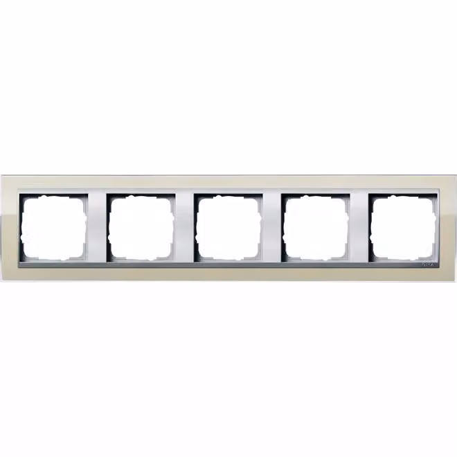Gira 0215776 Cornice di copertura a 5 moduli, colore alluminio Gira Event Sabbia chiara