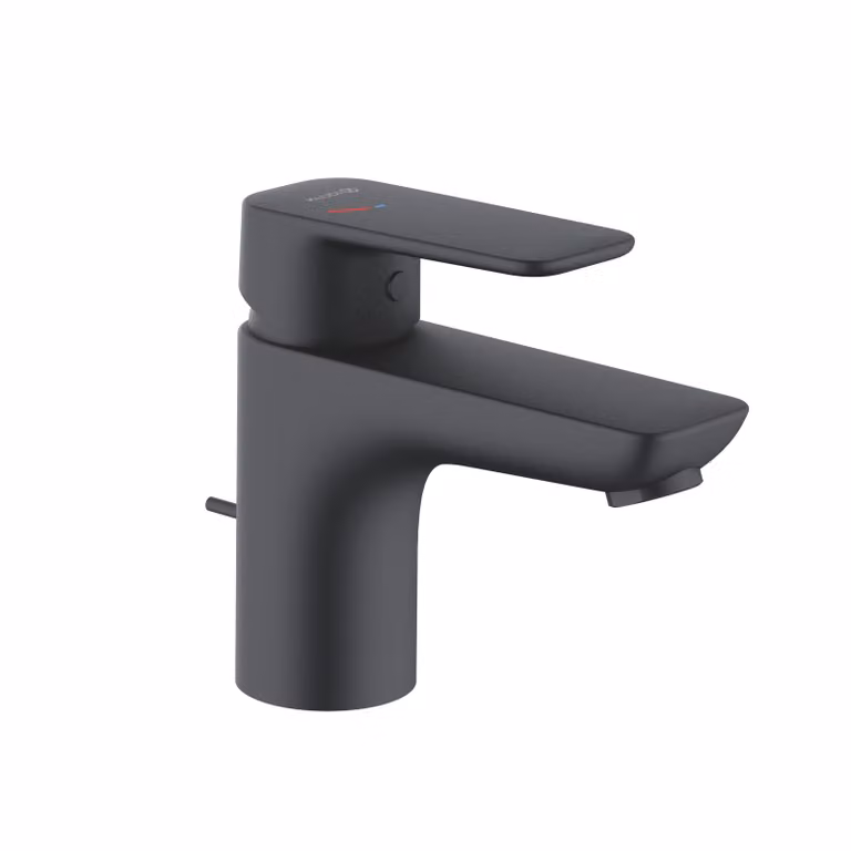 KLUDI PURE&STYLE Mitigeur de lavabo, hauteur de bec 75mm, avec garniture d'écoulement en métal, EcoPlus, 403883975, 403883975
