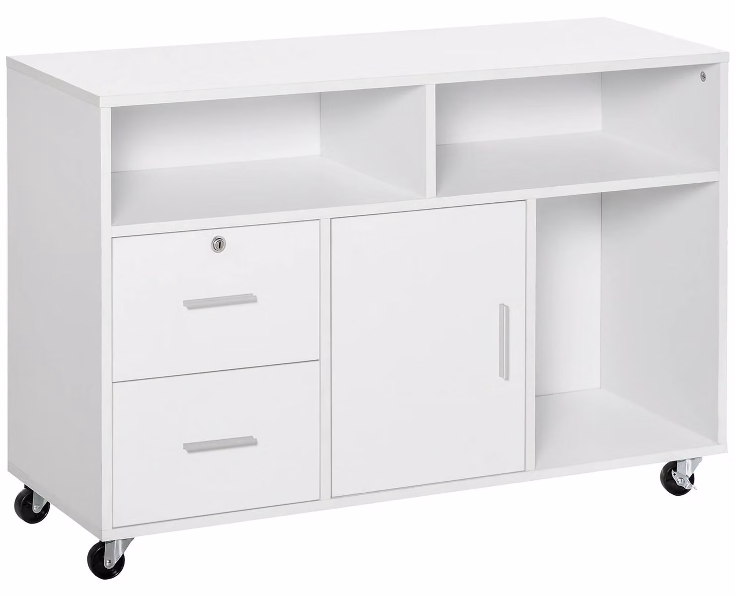 Armadio contenitore - Mobile contenitore - Armadio su ruote - Mobile contenitore su ruote - Melaminico - 100x35x65 cm