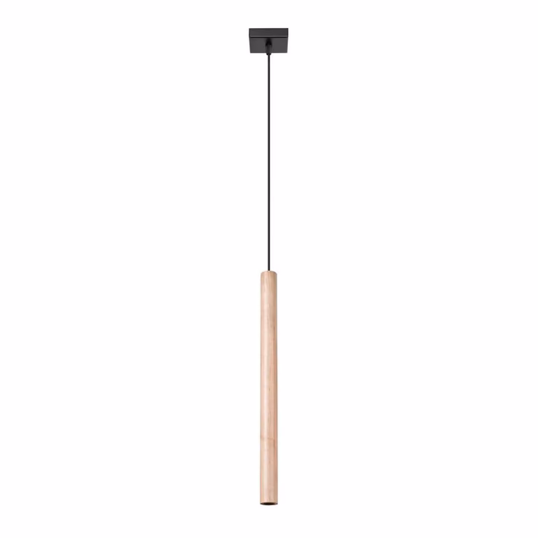Lampada a sospensione PASTELO 1 legno 1xG9 8W acciaio/legno 120x3.5x3.5cm Sollux Lighting