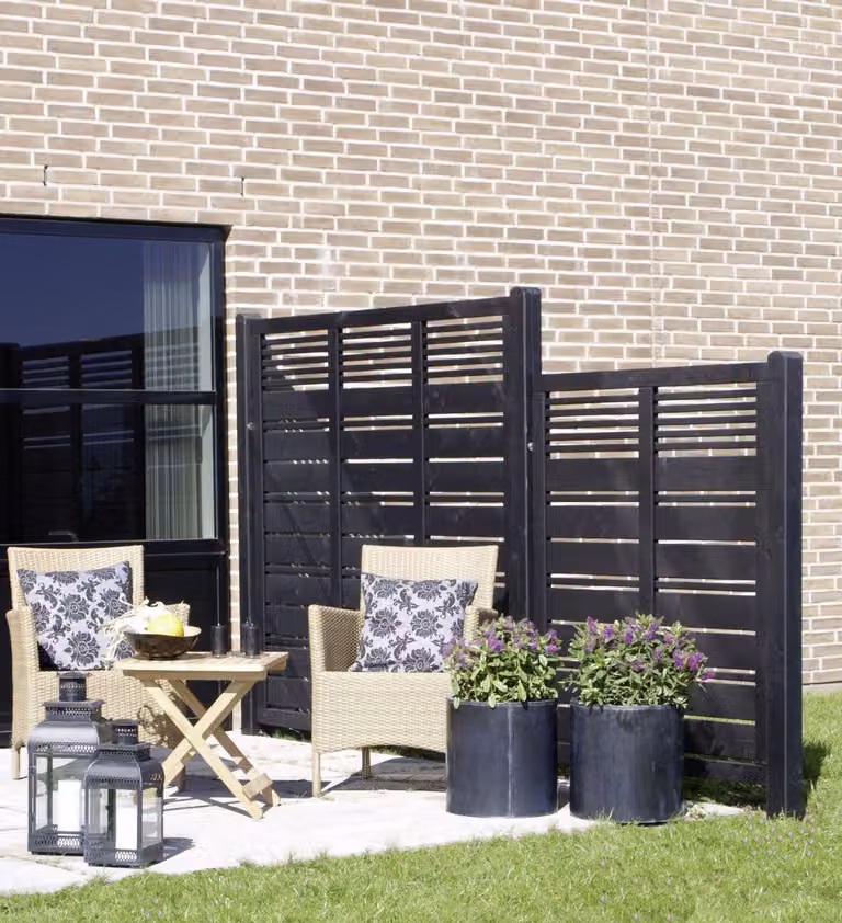 Elemento principale per recinzione PLUS Silence 176 x 170 cm RAL 9005 nero
