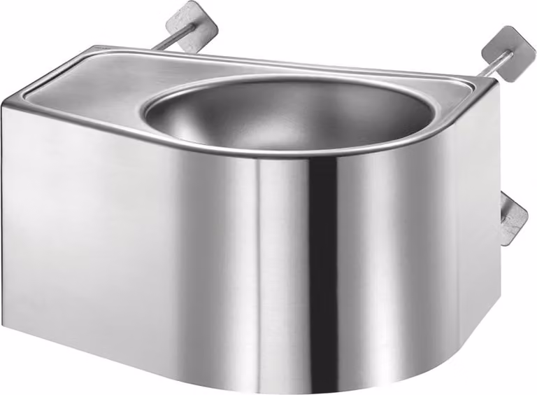 Delabie WT DUO S TC R a parete senza foro per rubinetto Edst. 1.4301 satinato