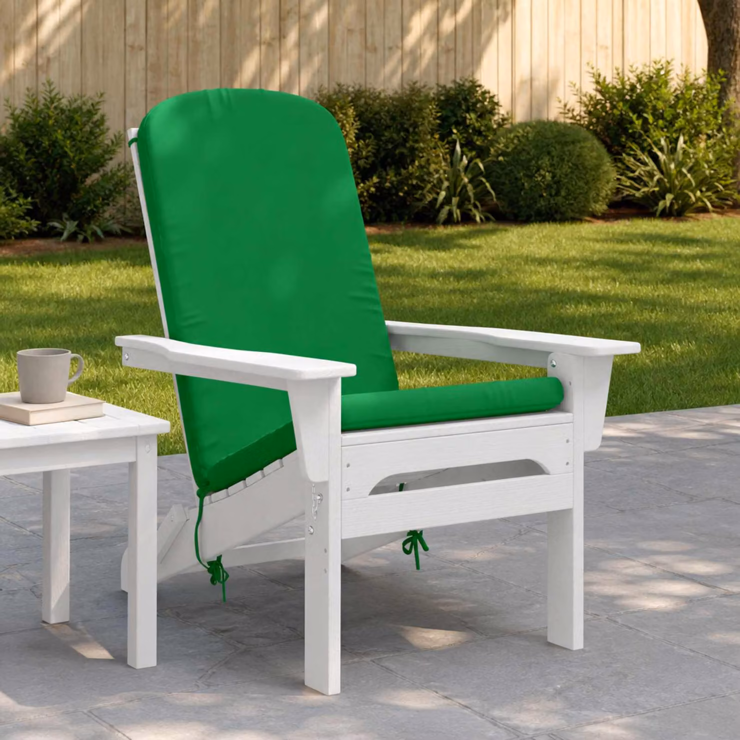 Cuscino per Lounger Sole vidaXL GEMERT Verde in Poliestere con Rivestimento Lavabile e Resistente ai Raggi UV