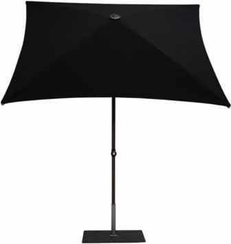 Ombrellone a palo centrale Trend Wood Q200x200 cm Made in Italy - Nero