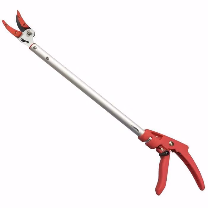 FISHTEC® Cesoie da giardino con manico lungo 64 cm - Tagliasiepi e troncarami - Lama in acciaio + incudine di presa