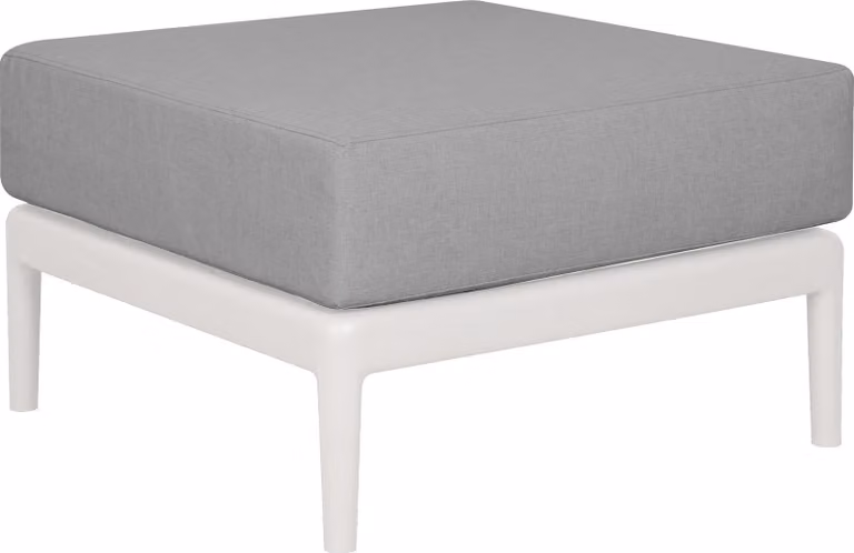 Milani Home - seduta componibile da giardino in polipropilene, bianco, 69 x 70 x 42 cm